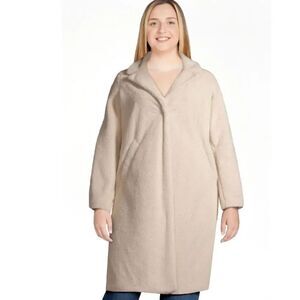 Mark Alan Women's Medium Single Breasted Faux Sherpa Coat